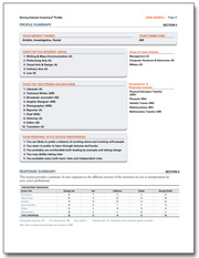 Strong Interest Inventory & Skills Confidence Profile and Strong College Profile