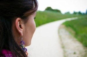 woman trusting her intuition about the road ahead